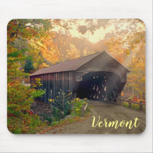 Tapis De Souris Pont couvert d'Upper Falls, Vermont