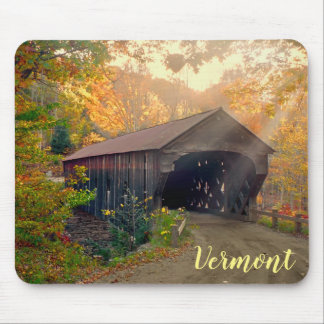 Tapis De Souris Pont couvert d'Upper Falls, Vermont
