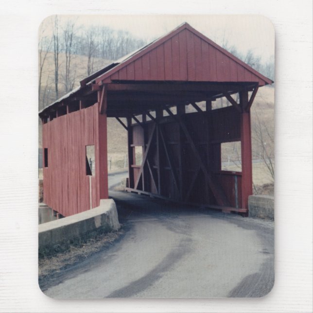 Tapis De Souris Pont couvert rouge (Devant)