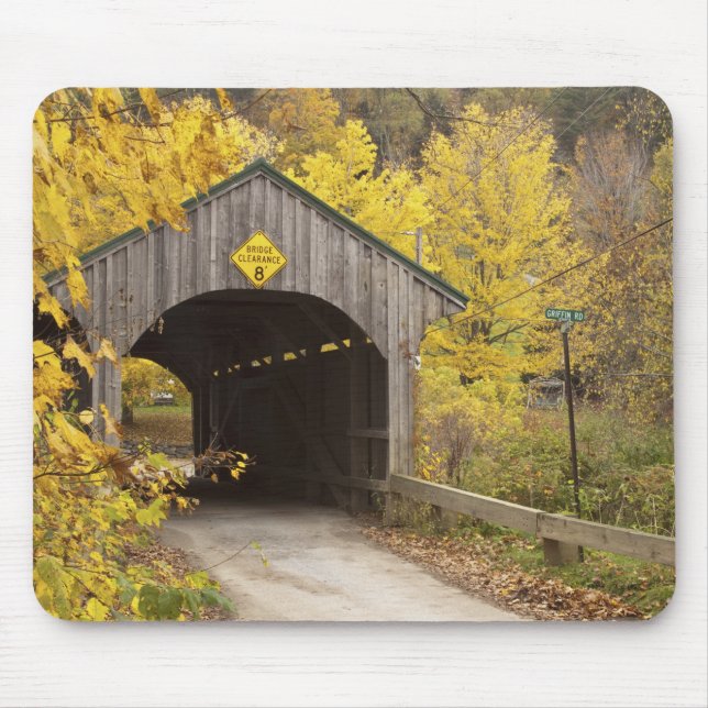 Tapis De Souris Pont couvert, Vermont, États-Unis 2 (Devant)