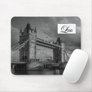 Tapis De Souris Pont de Brooklyn noir blanc New York Nuit