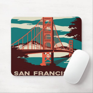 Tapis De Souris Pont d'or de style Vintage San Francisco