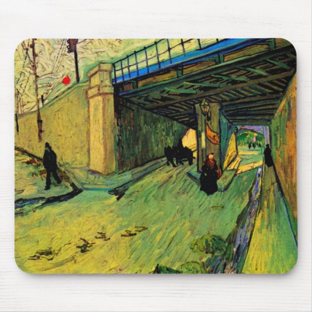 Tapis De Souris Pont ferroviaire sur Montmajour par Vincent van Go (Devant)