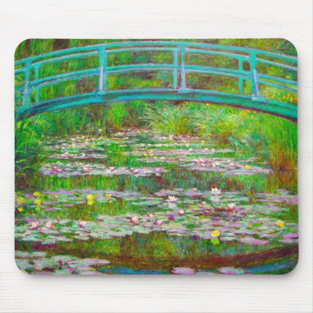 Tapis De Souris Pont japonais Monet et nappes d'eau (Devant)