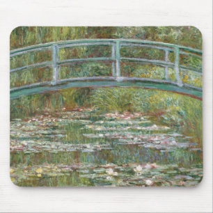 Tapis De Souris Pont Monet Art au-dessus d'un étang de nénuphars