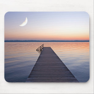 Tapis De Souris Pont Moon Sur Buscharner Lac Starnberg