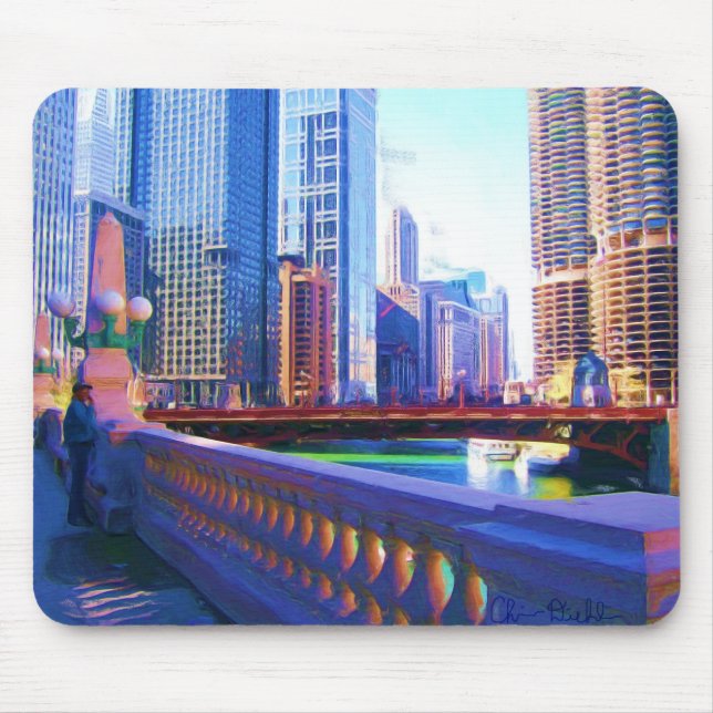 Tapis De Souris Pont Mousepad de Chicago (Devant)