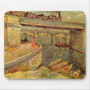 Tapis De Souris Ponts sur la Seine, Asnières par Vincent van Gogh