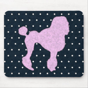 Tapis De Souris Poodle à points Polka