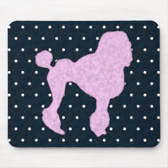 Tapis De Souris Poodle à points Polka (Devant)