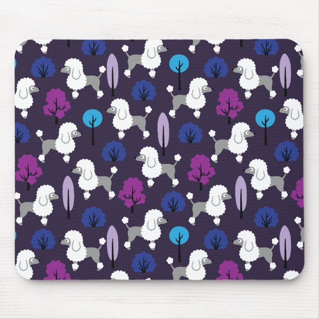 Tapis De Souris Poodle dans le parc (Devant)