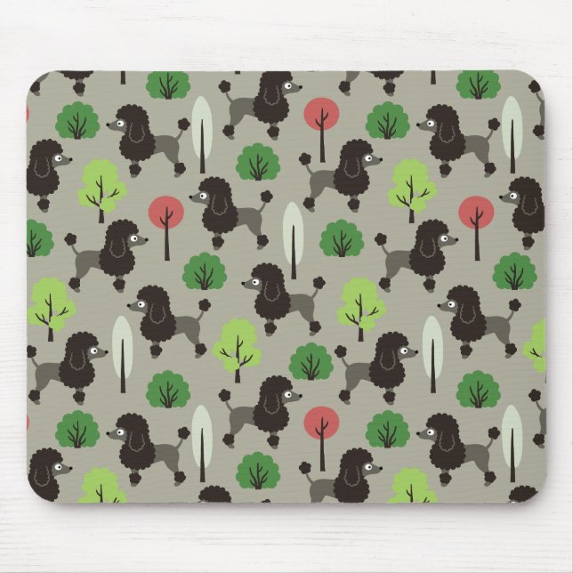 Tapis De Souris Poodle dans le parc (Devant)