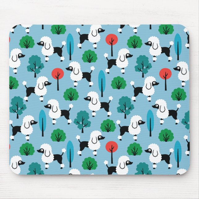 Tapis De Souris Poodle dans le parc (Devant)