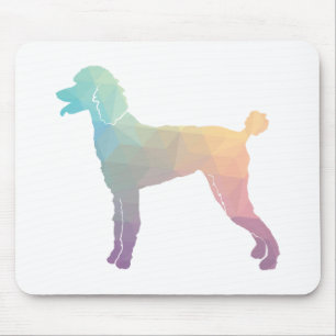 Tapis De Souris Poodle Geo Silhouette Pastel