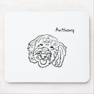 Tapis De Souris Poodle Love - Carte de souris personnalisable