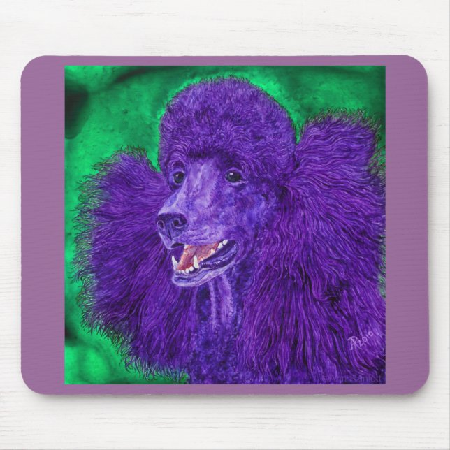Tapis De Souris Poodle Mousepad - "Beau" (Devant)