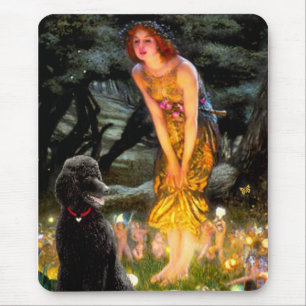 Tapis De Souris Poodle noir de série moyenne (T)