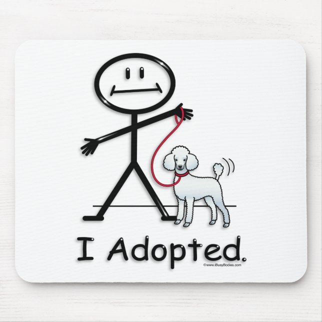 Tapis De Souris PoodleBlanc (Devant)