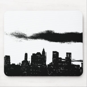 Tapis De Souris Pop Art Black White New York City