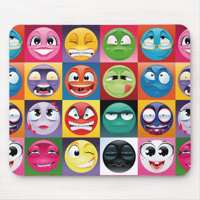 Tapis De Souris pop art emojis (Devant)