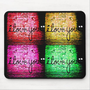 Tapis De Souris Pop Art Graffiti Love Wall