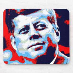 Tapis De Souris Pop Art JFK John F. Kennedy Red Blue
