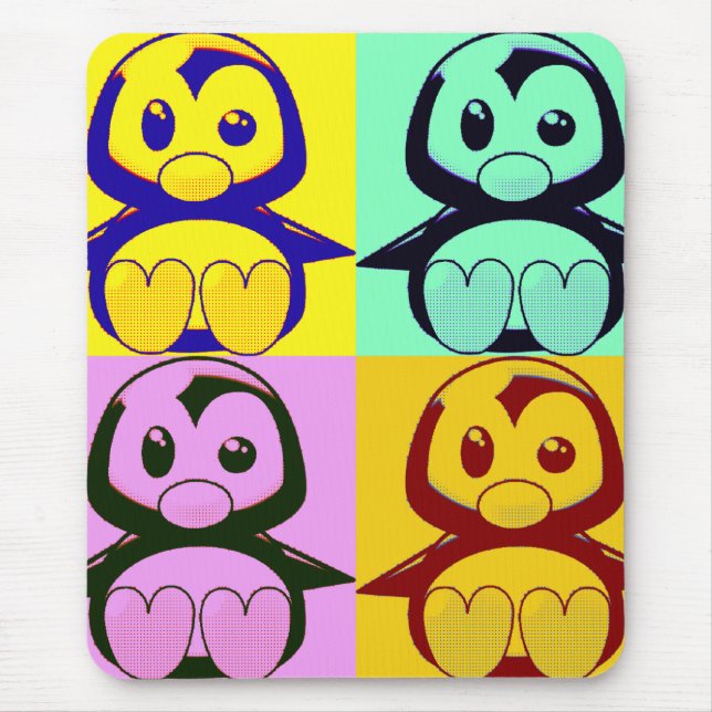 Tapis de souris Pop Art Little Tux (Devant)