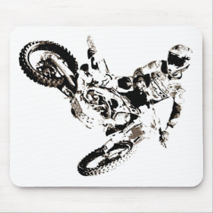 Tapis De Souris Pop Art Motocross Motorcyle Sport