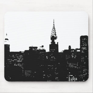 Tapis De Souris Pop Art New York Silhouette