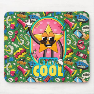 Tapis de souris Pop Art Star Rétro Stay Cool