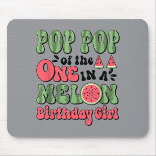 Tapis De Souris Pop Pop De La Pastèque De 1er Anniversaire Mignon