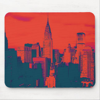 Tapis De Souris Pop Style Rouge Retro Art New York City