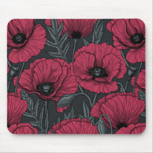 Tapis De Souris Poppies à Viva Magenta