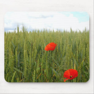 Tapis De Souris Poppies dans une souris à souris de champ de blé