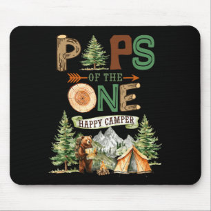 Tapis De Souris Pops du joyeux campeur 1er anniversaire camping 