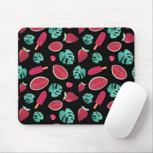 Tapis De Souris Popsicle, Cherry, Strawberry & Watermelon Leaves