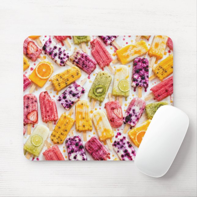Tapis De Souris Popsicles de fruits congelés Abstrait (Avec souris)
