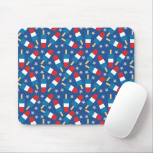 Tapis De Souris Popsicles patriotiques du 4 juillet d'été