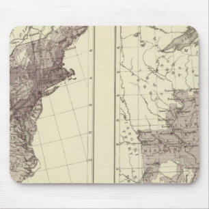 Tapis De Souris Population américaine 1830-1840