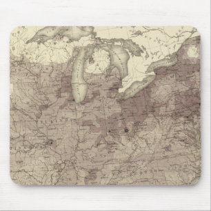 Tapis De Souris Population américaine 1860