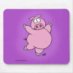 Tapis De Souris Porc caracolant Mousepad