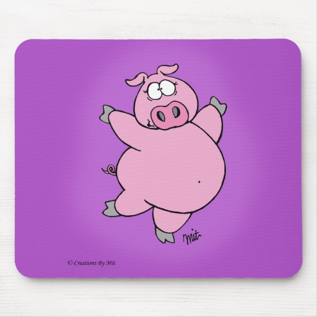 Tapis De Souris Porc caracolant Mousepad (Devant)