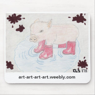 Tapis De Souris Porc dans les bottes Mousepad