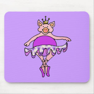 Tapis De Souris Porc de danse dans le tutu
