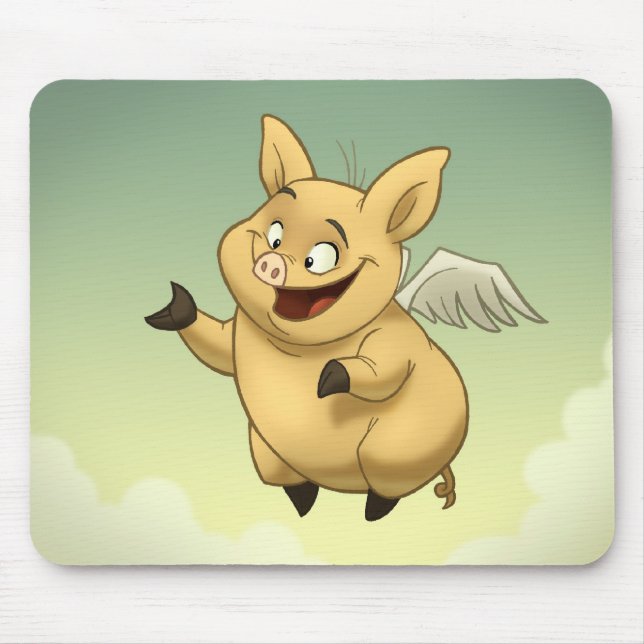 Tapis De Souris Porc Mousepad de vol (Devant)