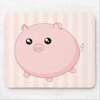 Tapis De Souris Porc rose potelé mignon de Kawaii