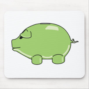 Tapis De Souris Porc vert Mousepad