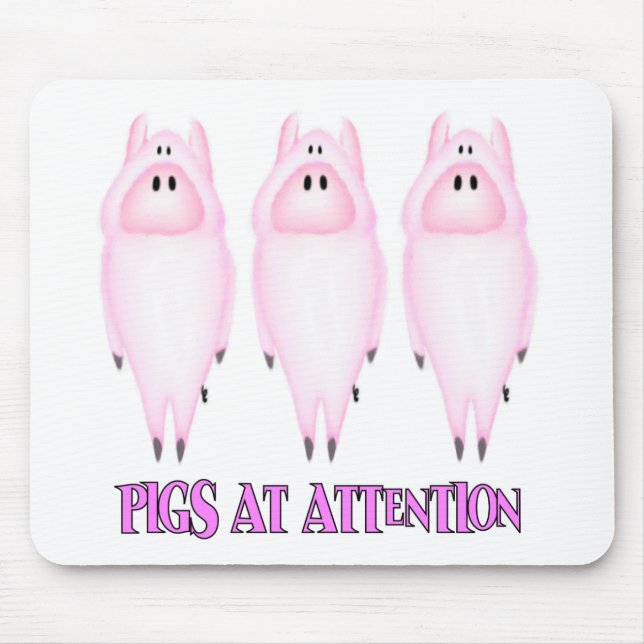 Tapis De Souris Porcs à l'attention (Devant)