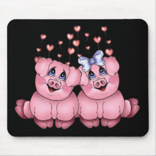 Tapis De Souris Porcs Mousepad d'amour