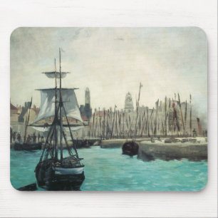 Tapis De Souris Port de Calais par Manet, Impressionnisme Vintage